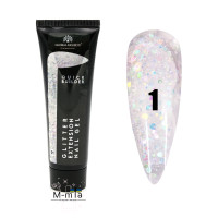 Акрил гель Global Fashion 30 мл, Glitter №1